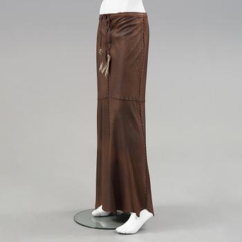 A indianinspirered leather skirt by Ralph Lauren.