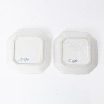 A pair of Royal Copenhagen 'Flora Danica' custard cups with covers and stands, Denmark, 20th century.