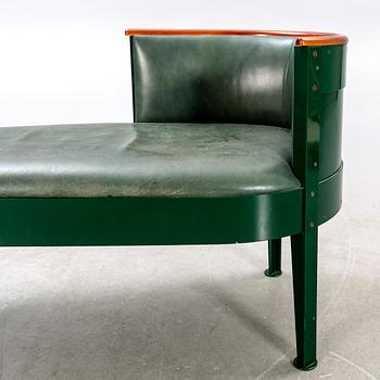 Mats Theselius, a metal and leather "Canapé" chaise longue from Källemo later part of the 20th century.