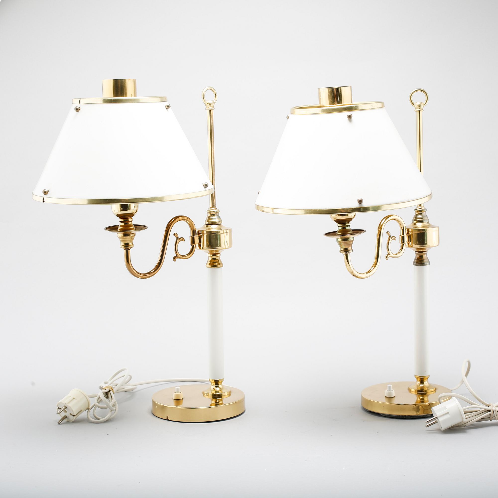 A pair of table lamps from Boréns, from the latter half of the 20th century.