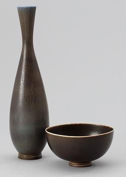 A Berndt Friberg vase and bowl, Gustavsberg studio 1957-61.