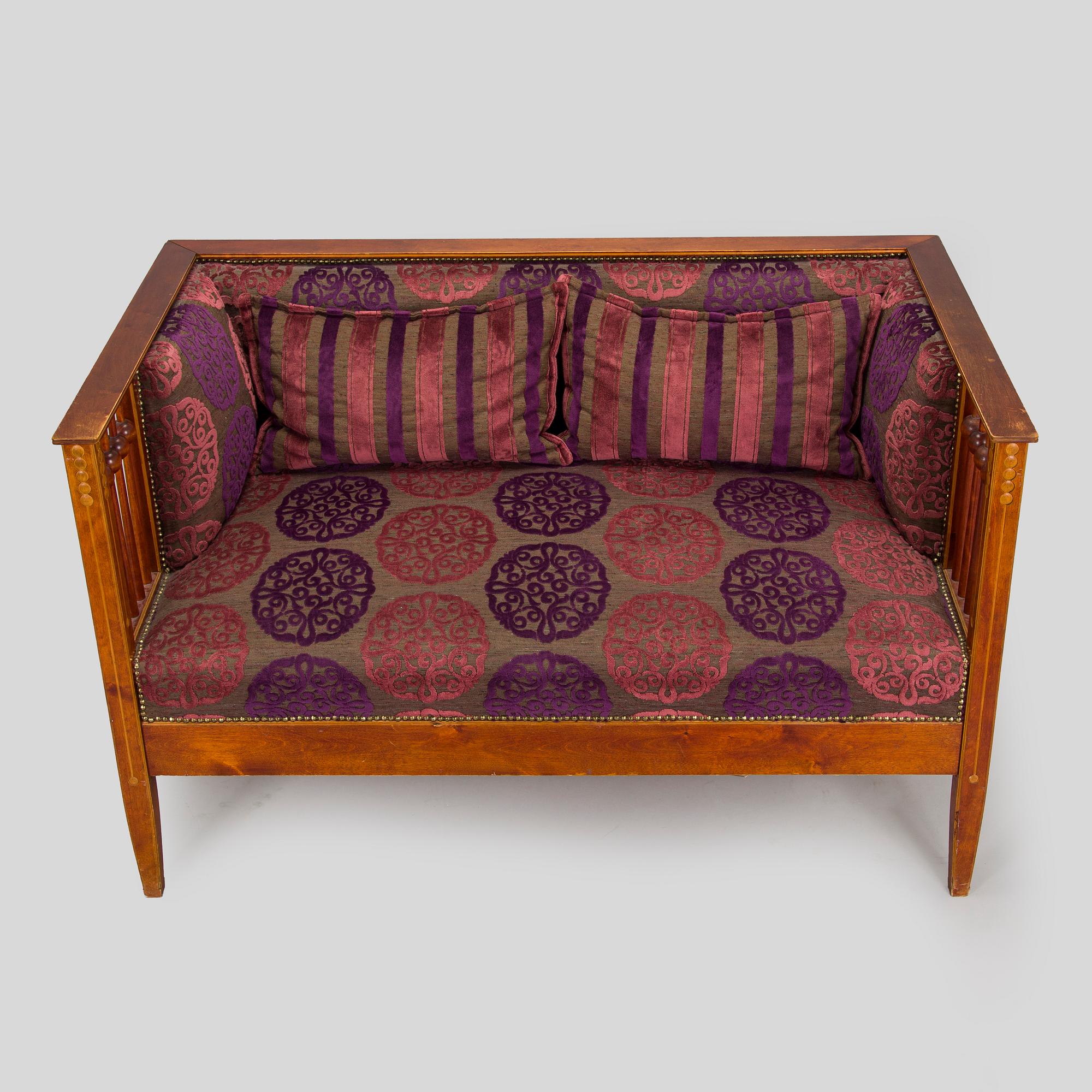 A 3-piece furniture suite, made to order for a private home, early 20th century.