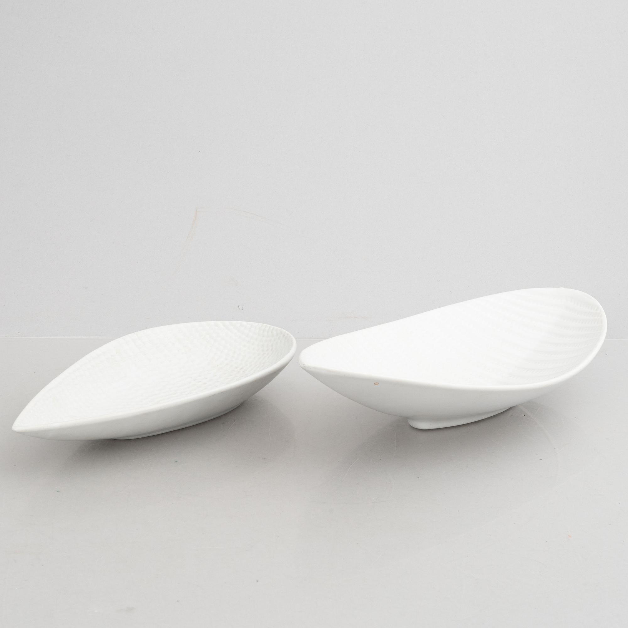 Stig Lindberg, a set of five stoneware "Reptile" vases & bowls, Gustavsberg, 1953-63.