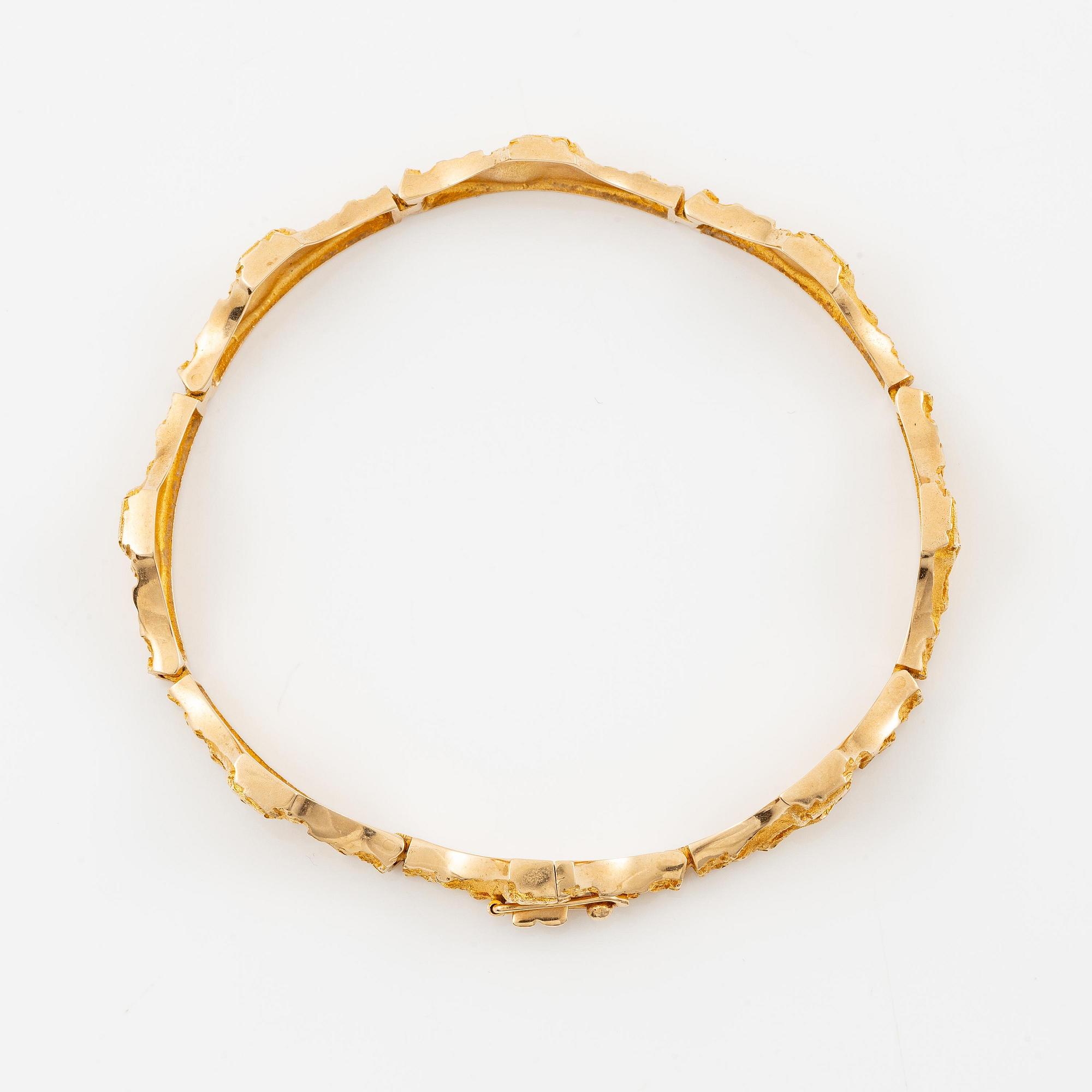 Björn Weckström, a bracelet, "Golden bridge", 14K gold, Lapponia 1971.