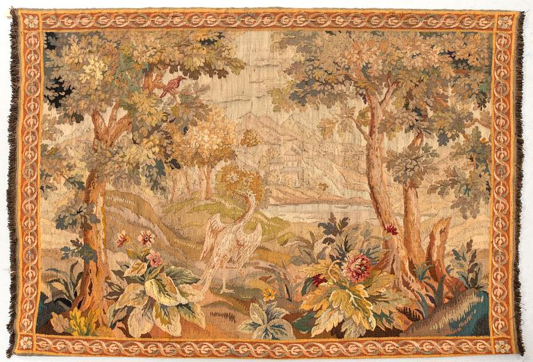 Woven tapestry, likely Belgium, first half of the 20th century, approximately 156x204 cm.