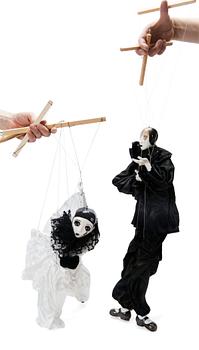 TWO PUPPETS ON A STRING,