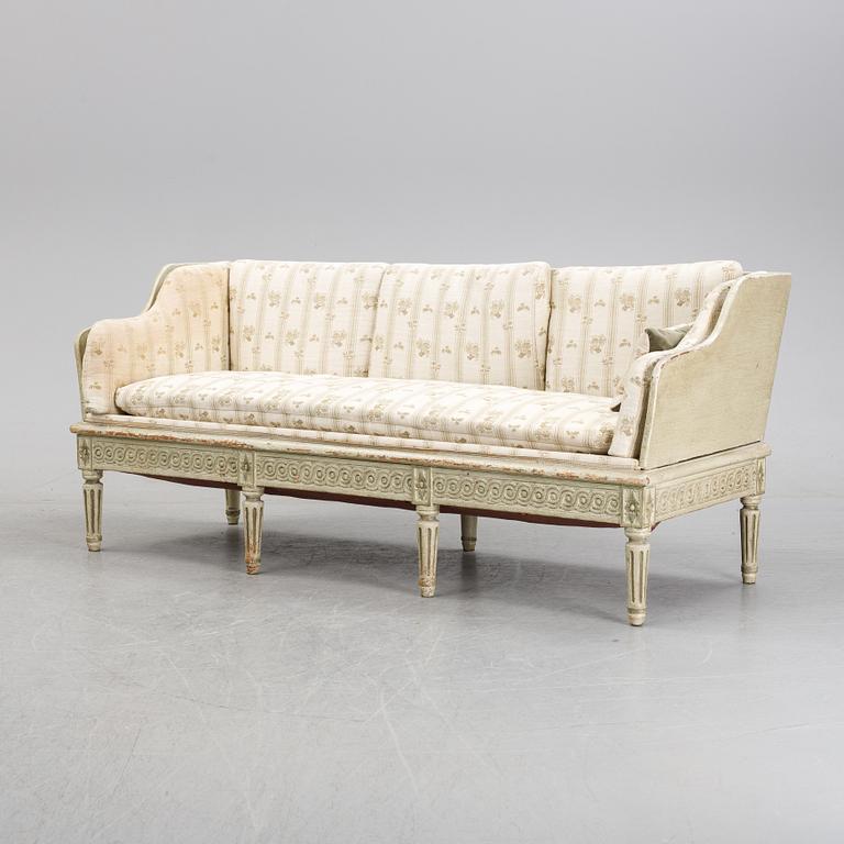 A Gustavian style sofa, end of 19th Century.