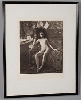 AKSELI GALLEN-KALLELA, heliogravyr, signerad och daterad 1914.
