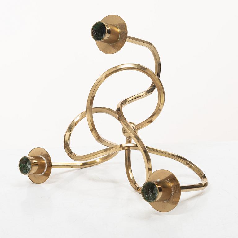 Josef Frank, a brass cadelabrum, "Vänskapsknuten', Firma Svenskt Tenn, Sweden.