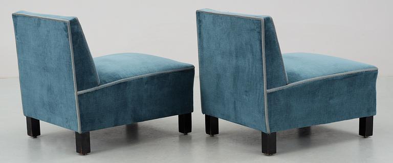 Otto Schulz, An Otto Schulz blue velvet sofa in four sections.