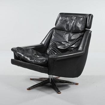 SNURRFÅTÖLJ, "Model 802", Werner Langenfeld, ESA Møbelværk, Danmark, 1900-talets andra hälft.