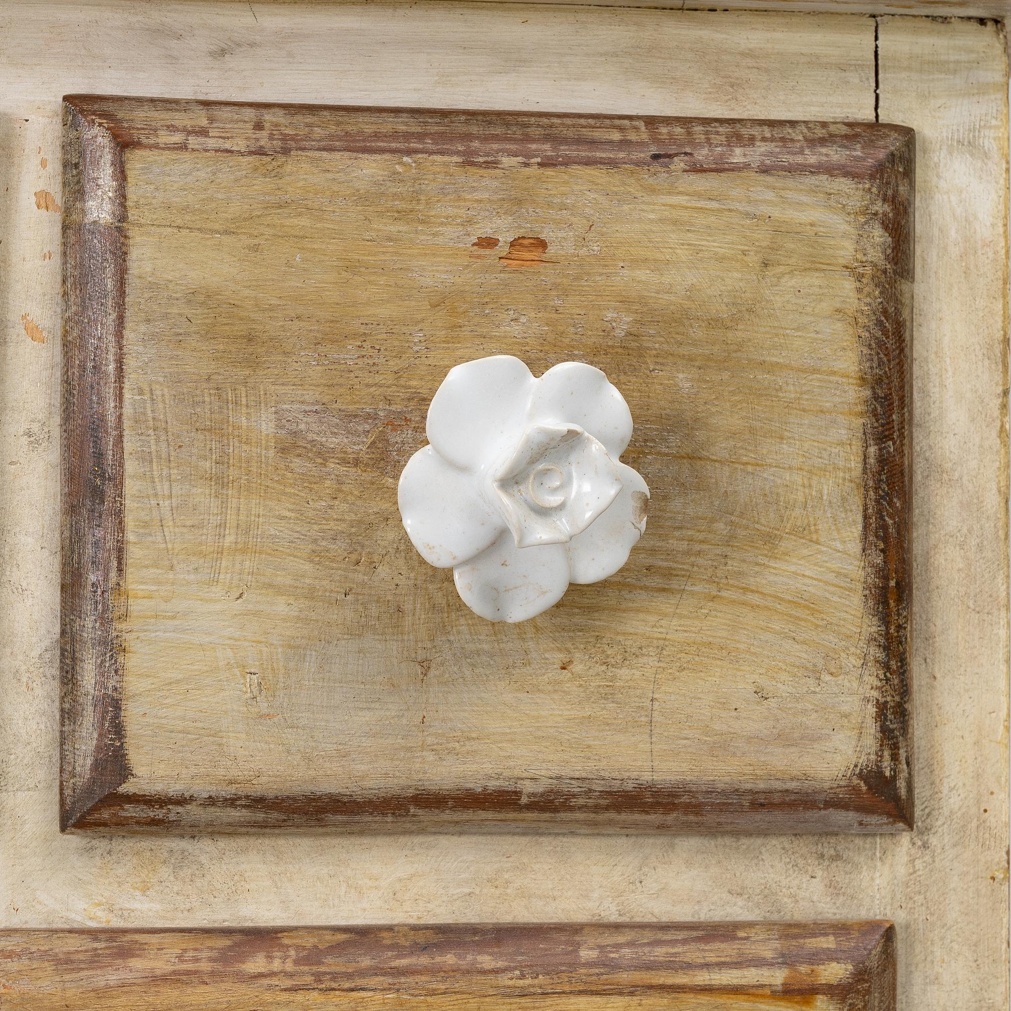 A painted spice-cabinet, first part 19th century.
