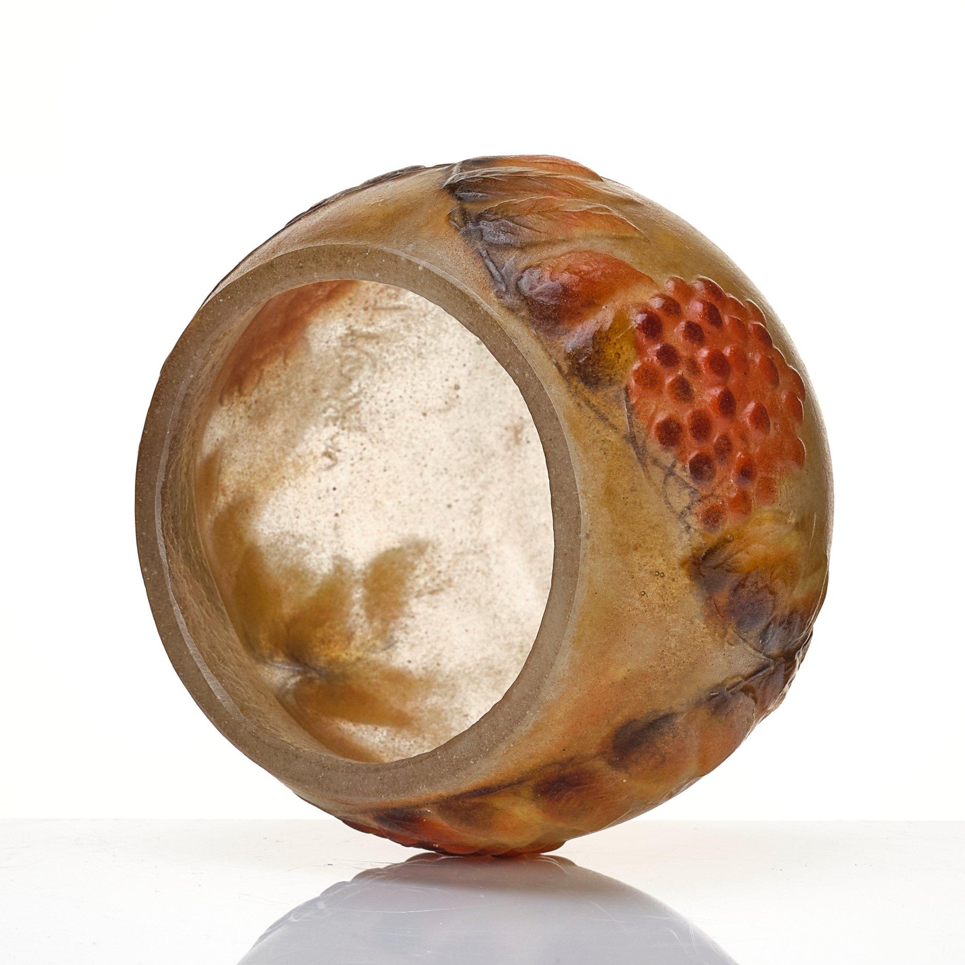 Gabriel Argy-Rousseau, a 'Service Tree' pâte de verre vase, France 1920s.