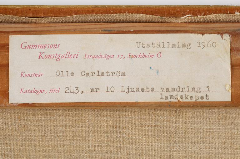 Olle Carlström, "Ljusets vandring i landskapet".