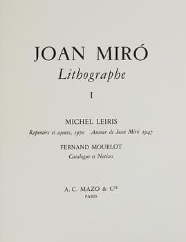 A set of two books  Joan Miró, Lithographe and  Miró Radierungen.