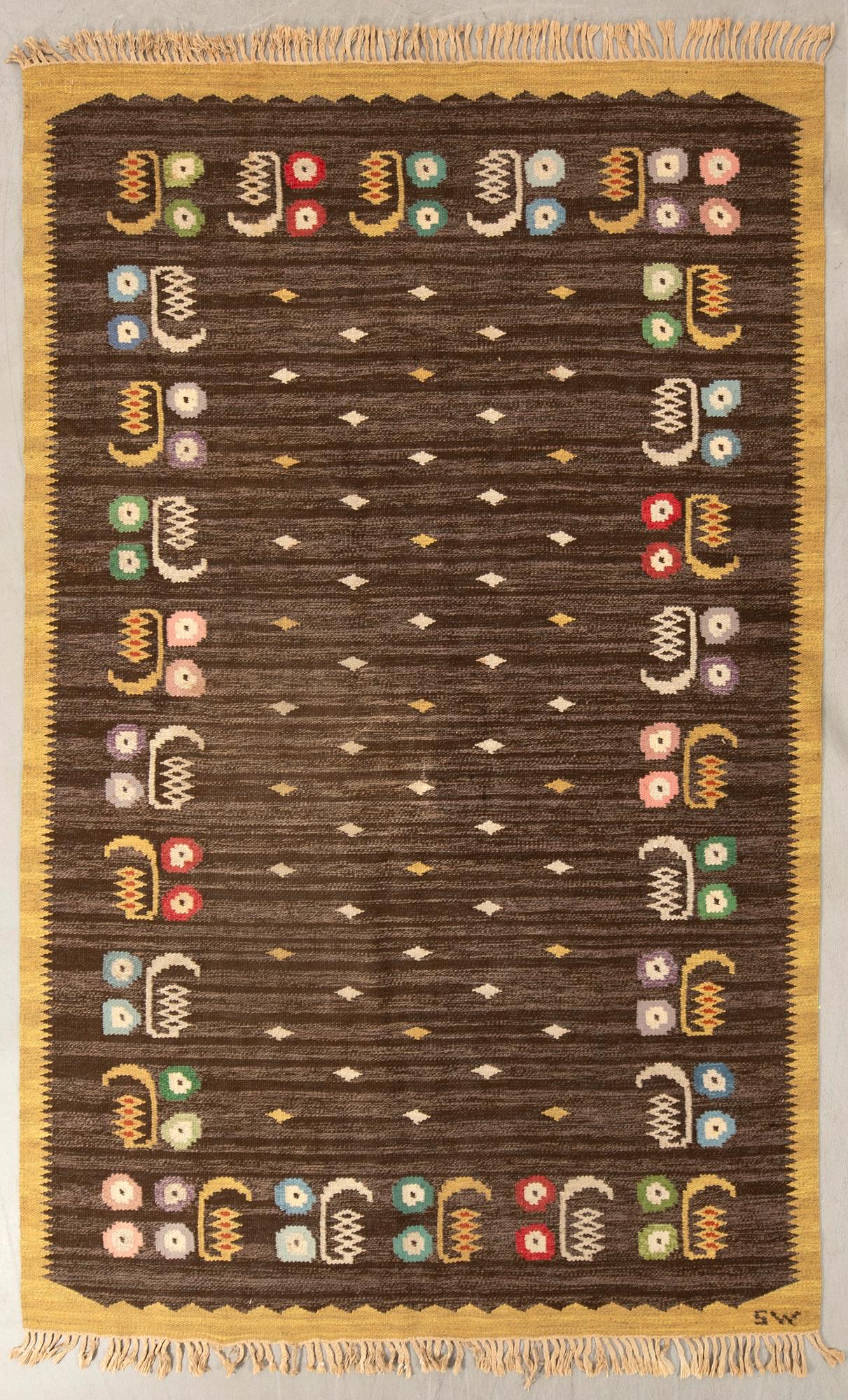 Matta, rölakan signerad SW (Solveig Westerberg), "Le Petite" ca 310x193 cm.