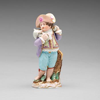 283. A Russian porcelain figure, Popov, 19th Century.