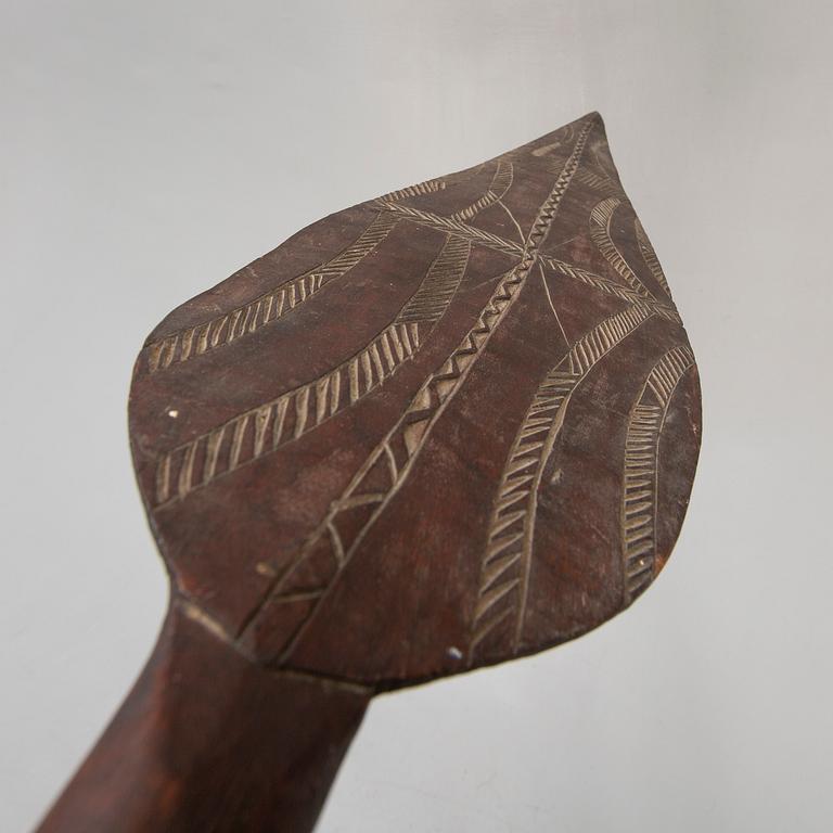 A set of two African ceremonial wooden paddles first half of the 20th century.