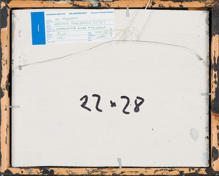 Kari Juhani Tolonen, "Kadonnutta aikaa etsimässä".