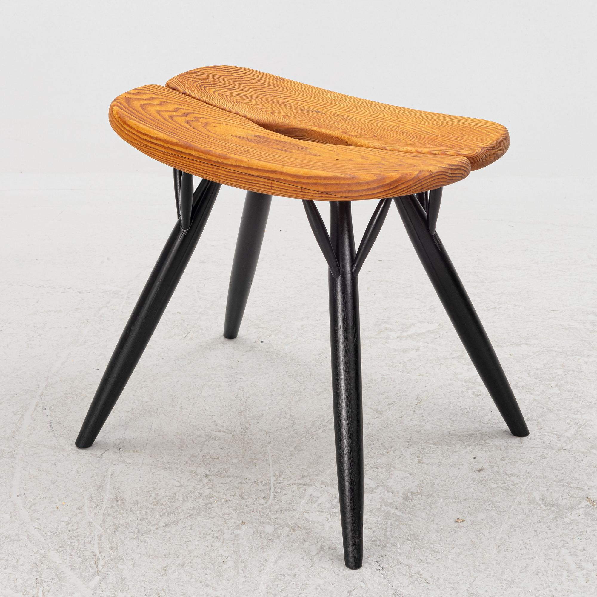 Ilmari Tapiovaara, a 'Pirkka' stool from Laukaan Puu, Finland, 1960's.