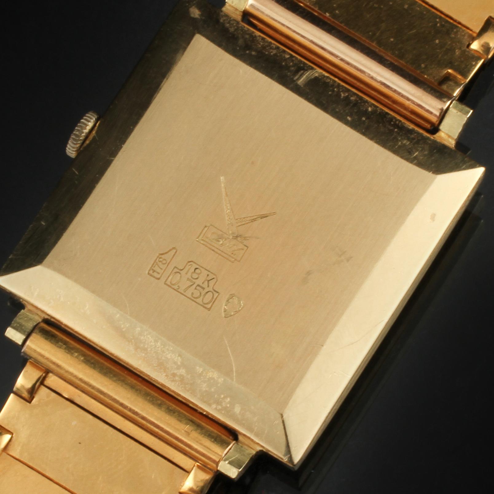 HERRARMBANDSUR, 18k guld, Camy, Geneve. Vikt 55 g. 1900-talets andra hälft.