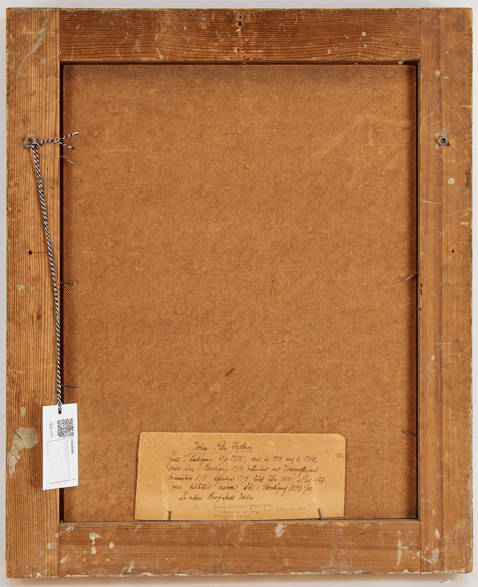 Axel Johan Fägerplan, tillskriven, olja på duk/pannå.