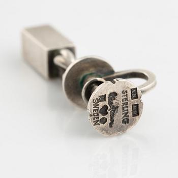 Wiwen Nilsson, collier och ett örhänge, sterlingsilver.