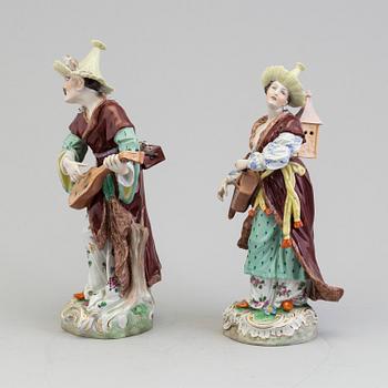 A pair of Dresden porcelaine figures, Germany, around 1900.