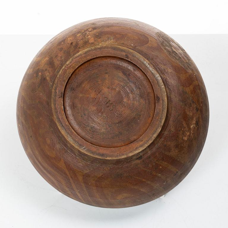 Turned bowl, folk art, 19th century.