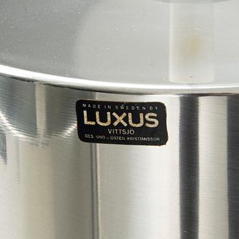 A pair of ceiling lights from the 'Cylindus' series, Luxus, Vittsjö, 1970's.