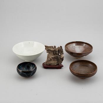 A group of five Chinese objects, Song dynasty and later.