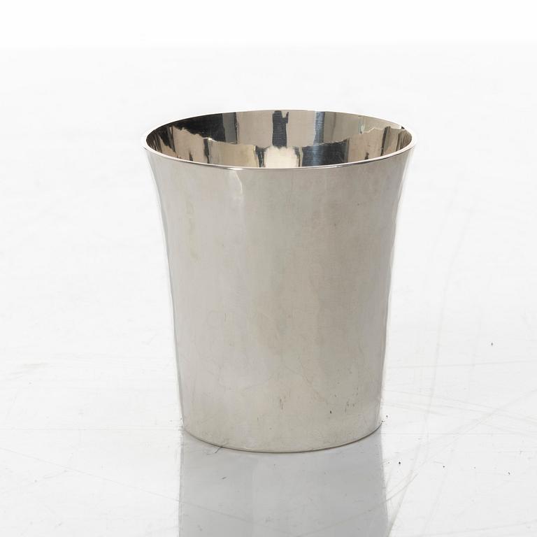 Seven silver beakers, Mema Guld & Silver Ab, Lidköping 1972-1974.