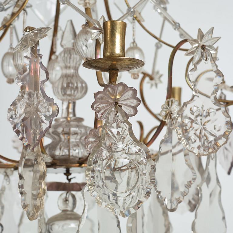 LJUSKRONA, för sex ljus, rokokostil, 1800-talets slut.