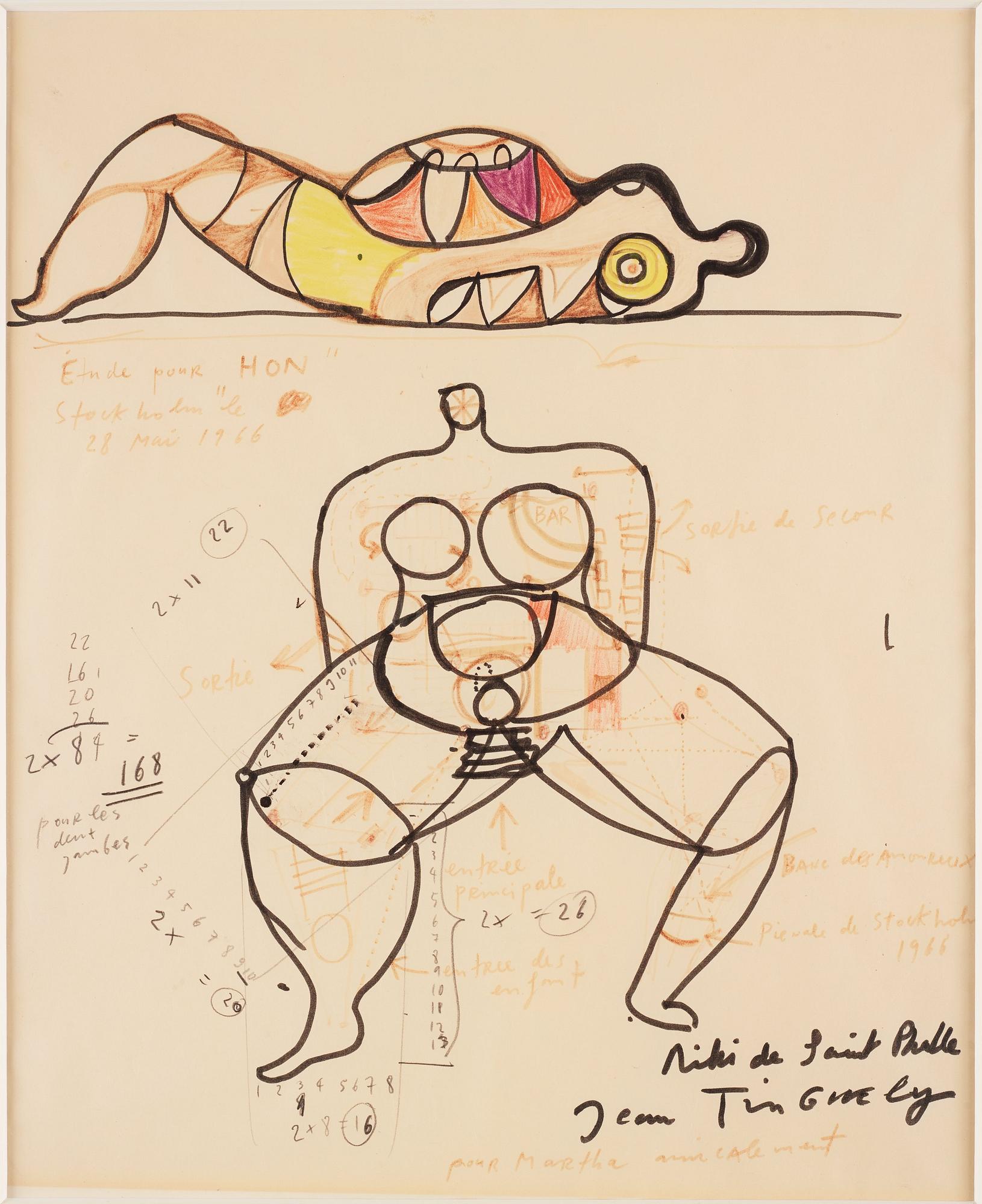 Niki de Saint Phalle, "Ètude pour HON".