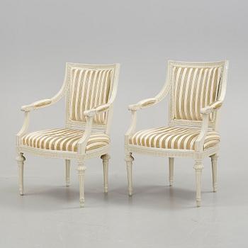 SALONGSGRUPP, 3 delar, Gustaviansk stil, 1900-talets andra hälft.