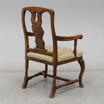 A first half of the 18th Century Baroque armchair.