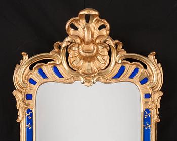 A pair of Swedish Rococo mirrors by E. Göbel dated 1760.