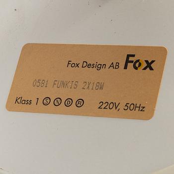 Taklampor, ett par, Fox Design, 1900-talets andra hälft.