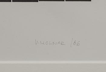 VERA MOLNAR, tuschteckning, signerad och daterad 86.