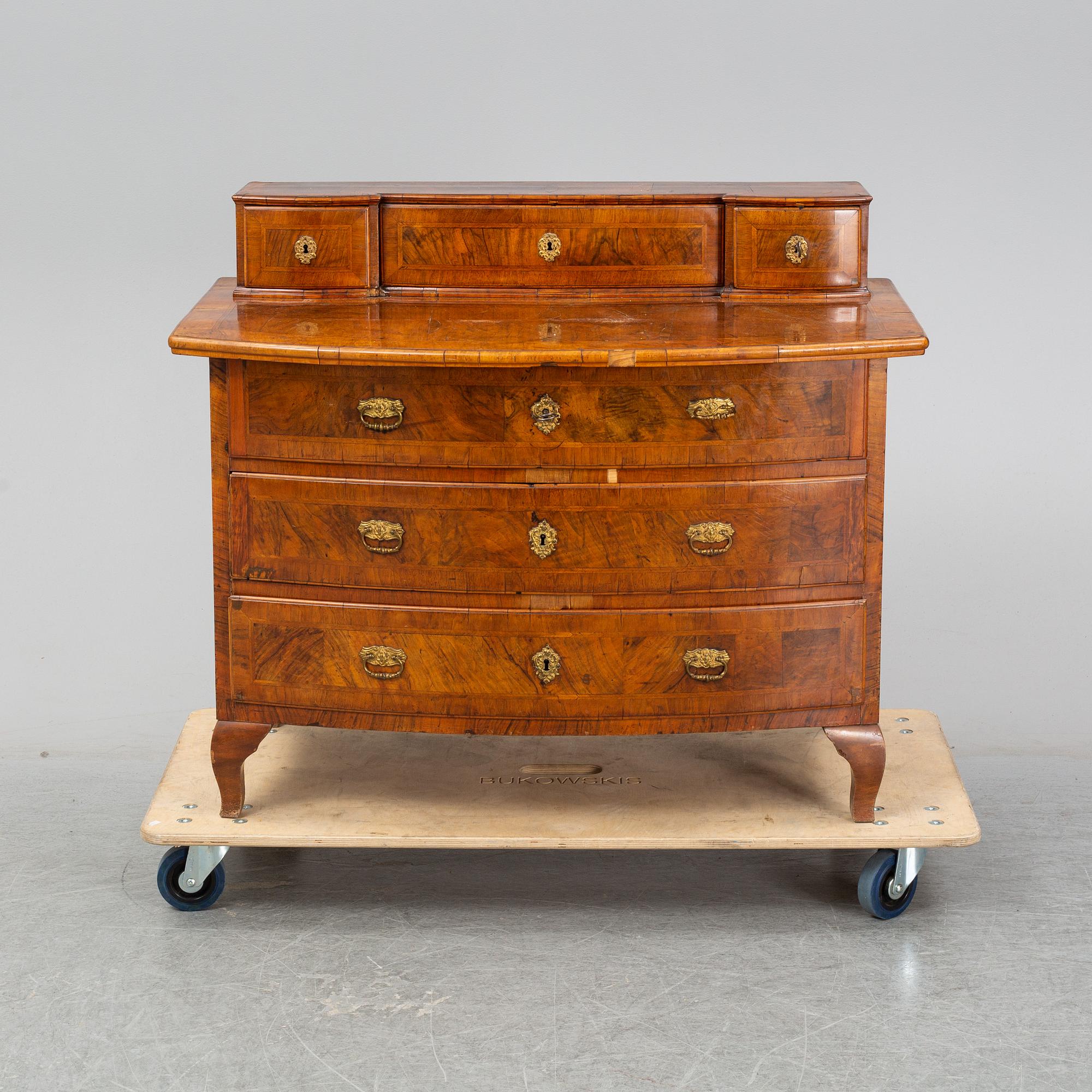 A Swedish Baroque bureau, 18th Century.