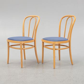 A set of eight beech wood 'Vienna' chairs from Gemla, end of the 20th Century.