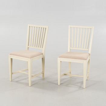 Four chairs and a dining table, probably Karl Andersson & Söner, second half of the 20th century.