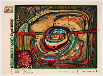 Friedensreich Hundertwasser, "Look at it on a rainy day (The Regentag portfolio)".