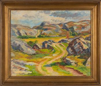 Birger Simonsson, oil on panel, signed BS.