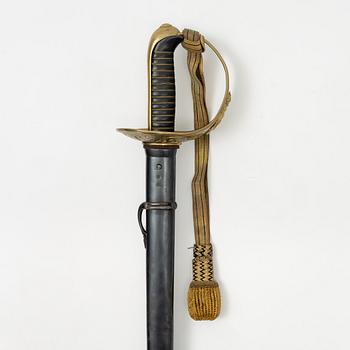 Sabel, svensk, m/1893 för kavalleriofficer, med balja.