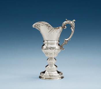 877. A German 18 th century silver ewer, unidentified makers mark, Breslau 1776-1791.