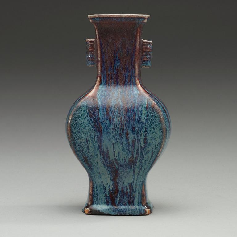 A flambe glazed vase, Qing dynasty, 18th Century.