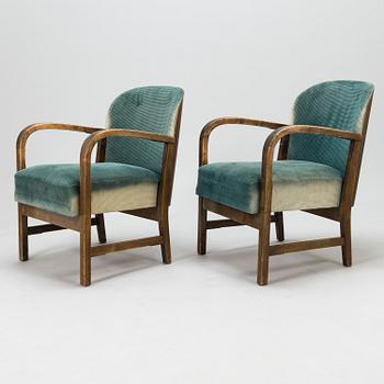 A 1938 armchairs for Oy Stockmann Ab, Keravan puusepäntehdas.