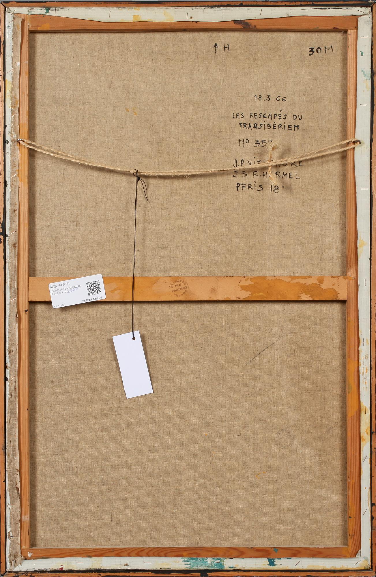 JEAN.PIERRE VIELFAURE, olja på duk, signerad och daterad 66.