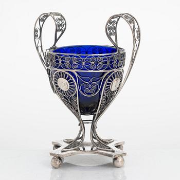 A filigree silver bonbonniere, maker's mark of Fredrik Moritz Klose, Copenhagen, Denmark  1811.